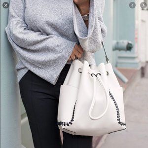 Zara Stitch Detail Bucket Bag